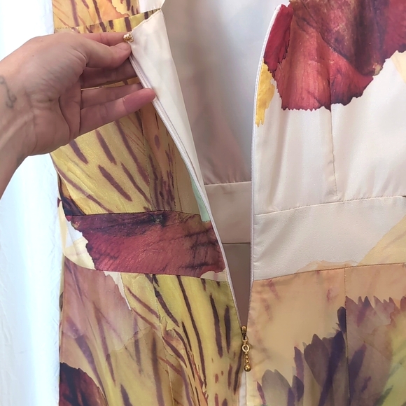 Leifsdottir Floral Print Silk Dress size 10 - Picture 10 of 10